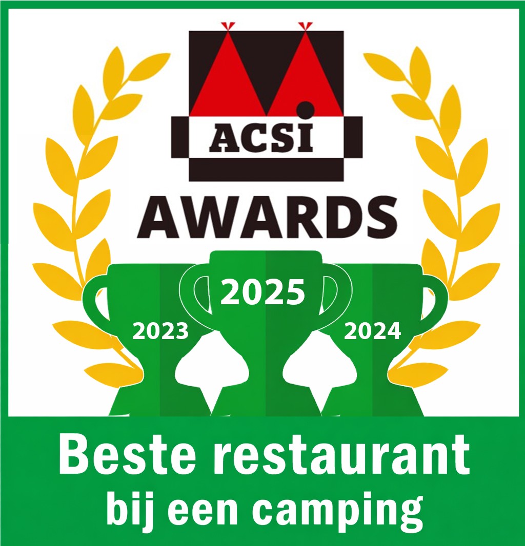 Beste restaurant bij een camping is De Drie Provincien 3 keer oprij de ACSI Award gewonnen